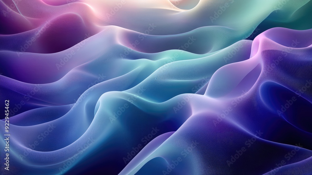 Fototapeta premium Abstract Colorful Fluid Waves Background with Soft Gradient Flow and Smooth Textures