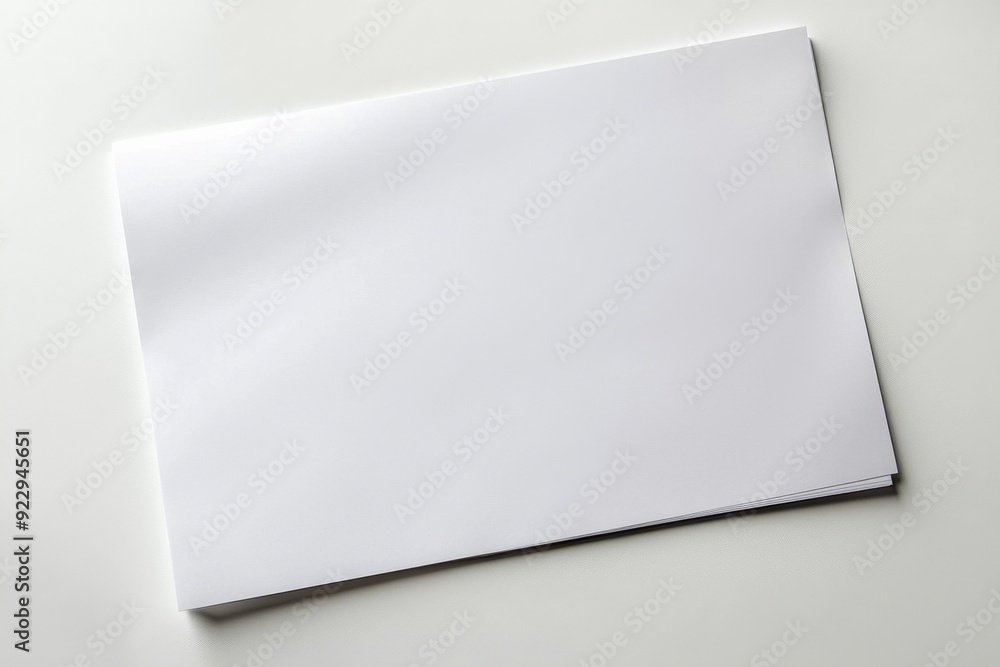 Blank A4 Paper Mockup on Isolated Background created with Generative AI Blank A4 Paper Mockup on Isolated Background created with Generative AI