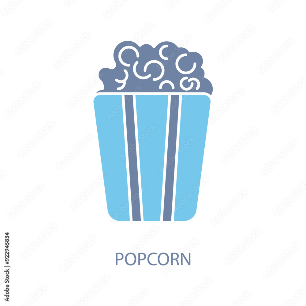popcorn concept line icon. Simple element illustration. popcorn concept outline symbol design. popcorn concept line icon. Simple element illustration. popcorn concept outline symbol design.