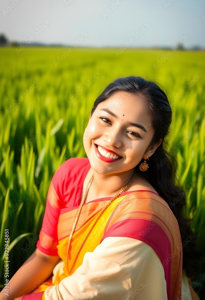 Smiling Beautiful Teenage Girl in a Flower Field Smiling Beautiful Teenage Girl in a Flower Field