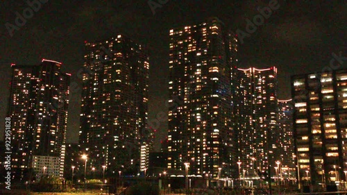 Wallpaper Mural The night scape, from Toyosu area,  Tokyo. Torontodigital.ca