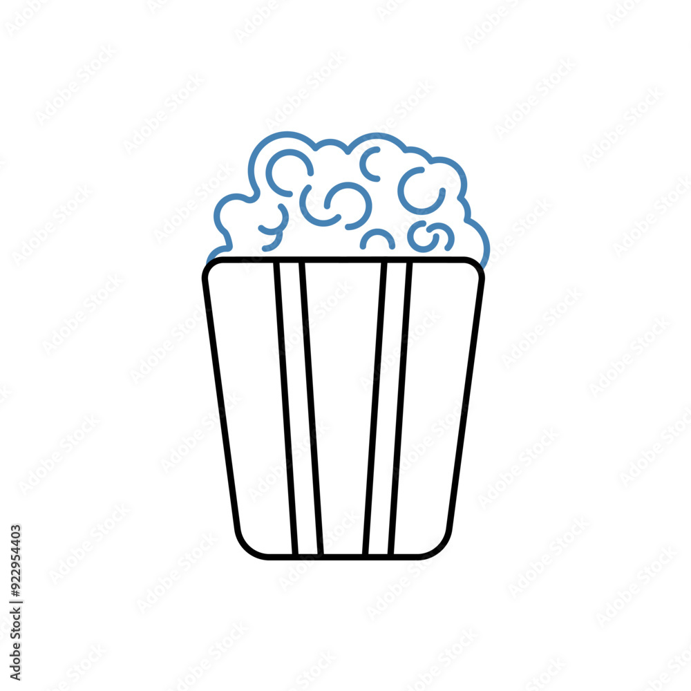 popcorn concept line icon. Simple element illustration. popcorn concept outline symbol design. popcorn concept line icon. Simple element illustration. popcorn concept outline symbol design.