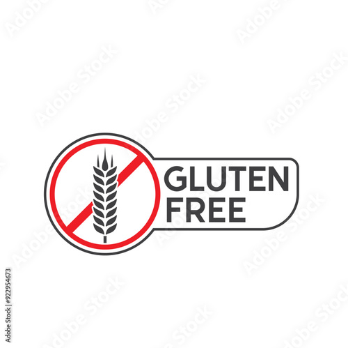symbol of gluten free, gluten free label, vector art.
