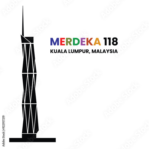 Photography Art & Illustration Merdeka 118 Skyscraper - Iconic High-Rise Building in Kuala L