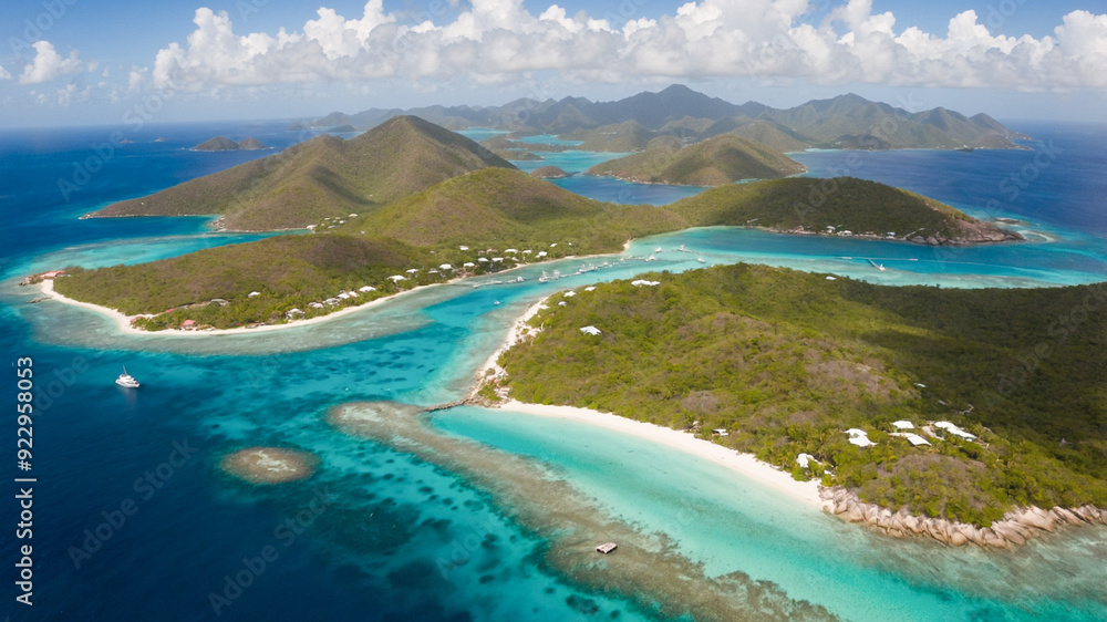 Naklejka premium British Virgin Islands Aerial 
