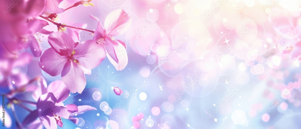 Delicate Pink Flowers in a Dreamy Light Delicate Pink Flowers in a Dreamy Light