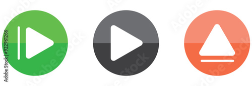 Play icon set. Play button vector Illustration symbol design eps 10