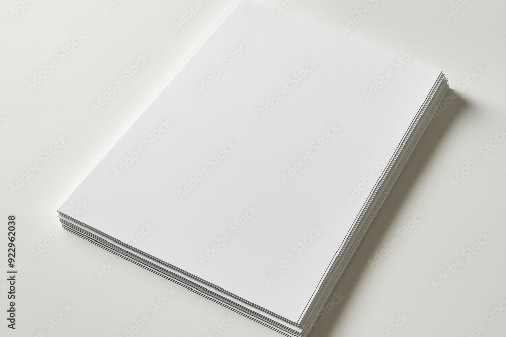 Blank A4 Paper Mockup on Isolated Background created with Generative AI Blank A4 Paper Mockup on Isolated Background created with Generative AI