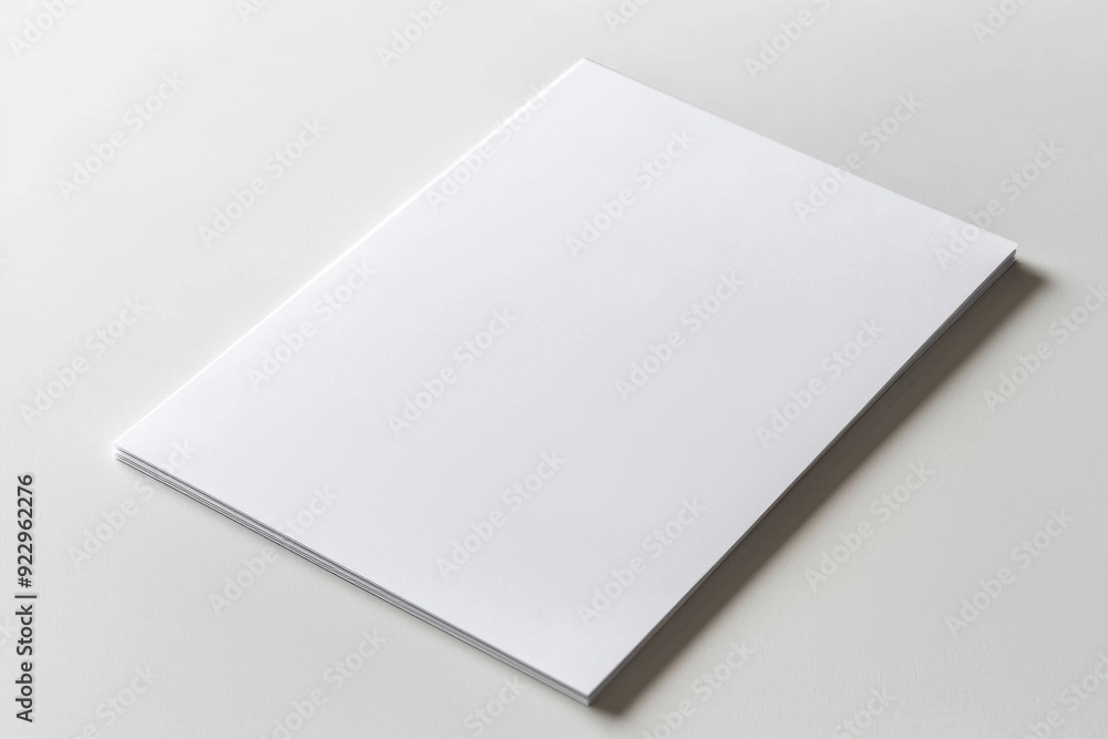 Blank A4 Paper Mockup on Isolated Background created with Generative AI Blank A4 Paper Mockup on Isolated Background created with Generative AI
