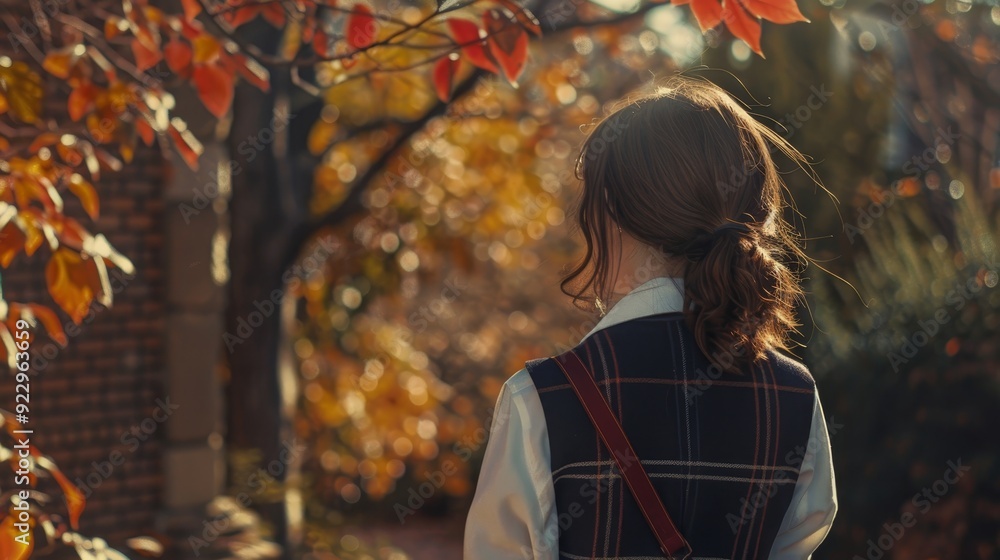 Trendy display of stylish autumn school uniforms for a fashionable and modern appearance Trendy display of stylish autumn school uniforms for a fashionable and modern appearance