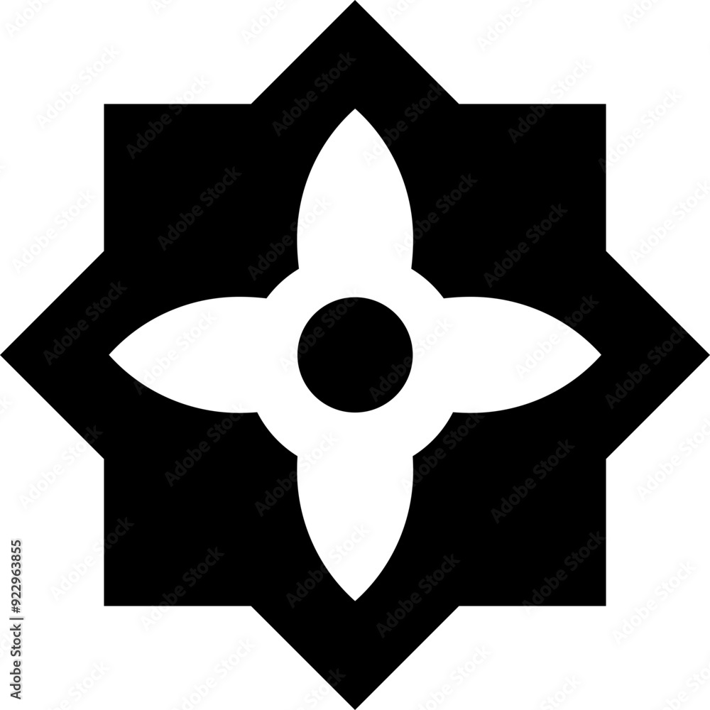 Simple decorative geometric shape Simple decorative geometric shape