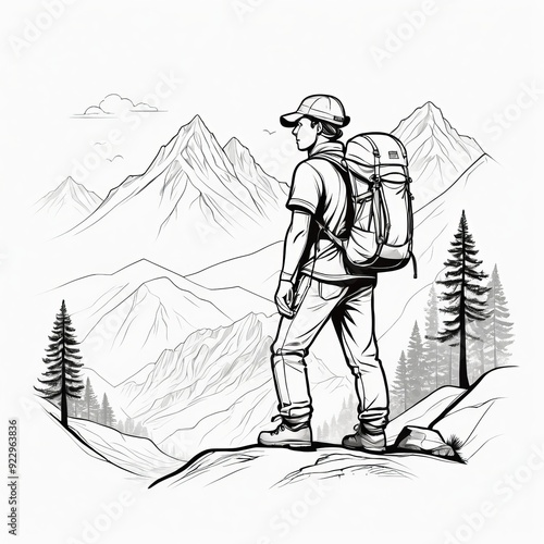 silhouette of a person in the mountains