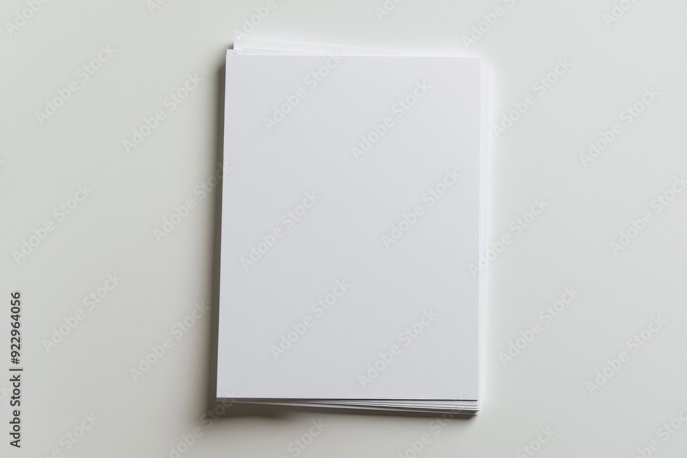 Blank A4 Paper Mockup on Isolated Background created with Generative AI Blank A4 Paper Mockup on Isolated Background created with Generative AI