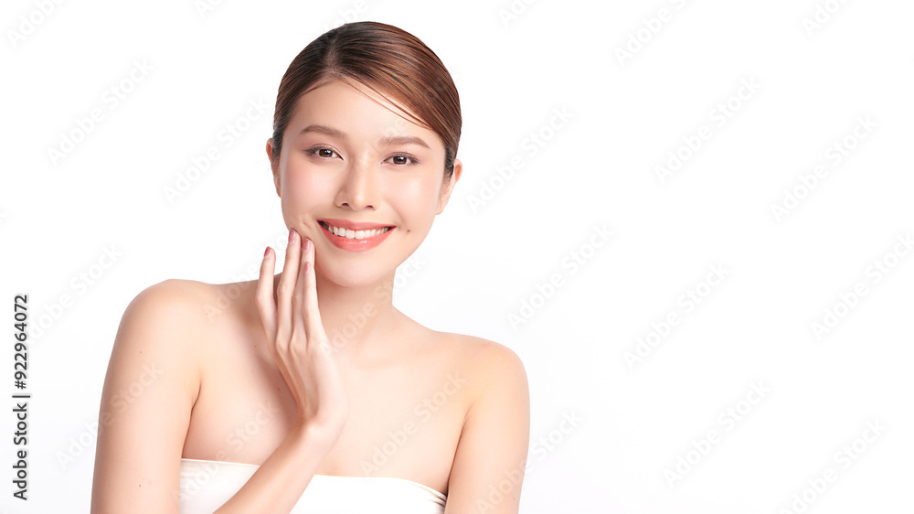 Beautiful young asian woman with clean fresh skin on white background, Face care, Facial treatment, Cosmetology, beauty and spa, Asian women portrait. Beautiful young asian woman with clean fresh skin on white background, Face care, Facial treatment, Cosmetology, beauty and spa, Asian women portrait.