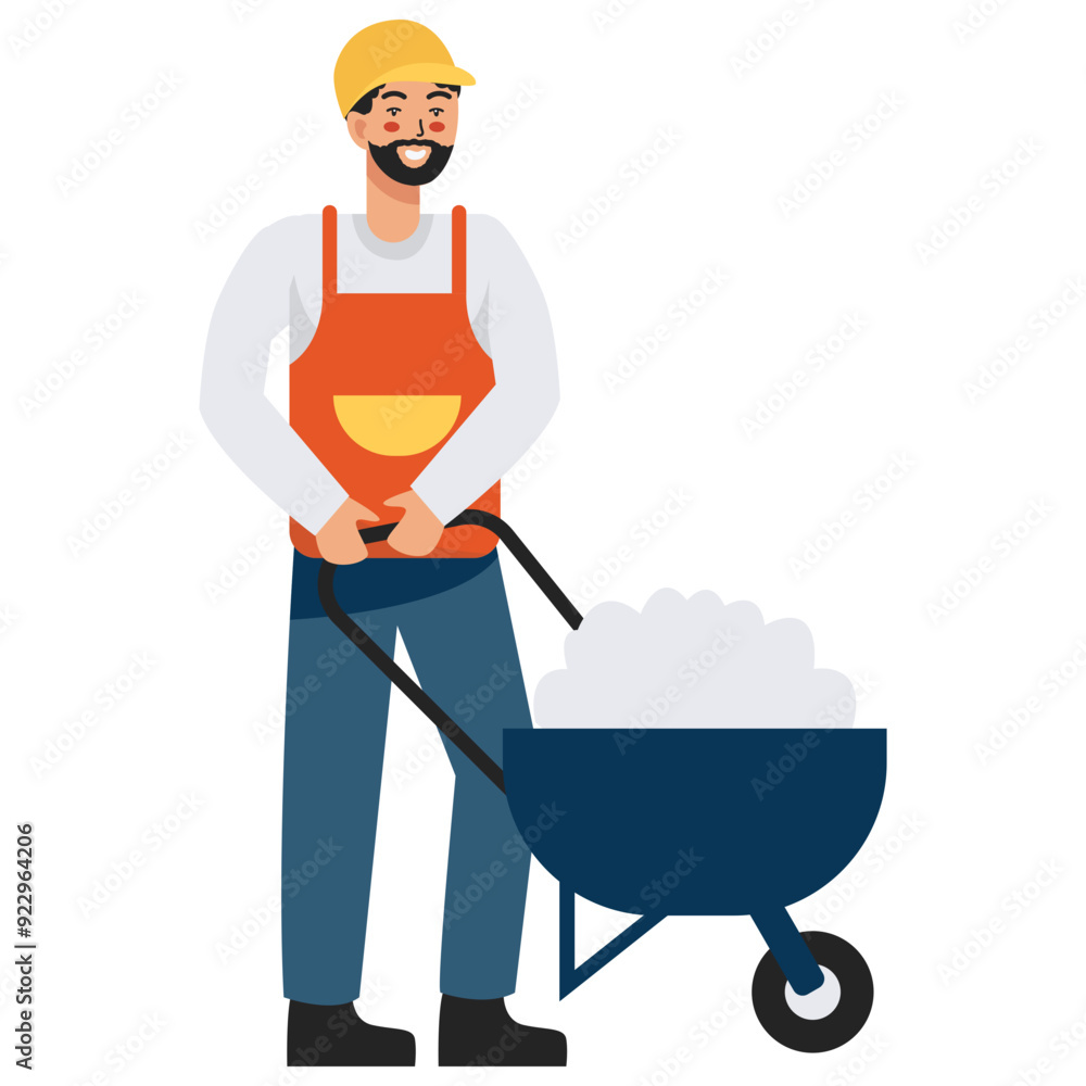 Construction Worker Character Design. Flat Vector Illustration Construction Worker Character Design. Flat Vector Illustration