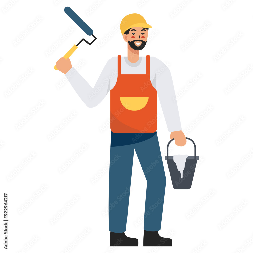 Construction Worker Character Design. Flat Vector Illustration Construction Worker Character Design. Flat Vector Illustration