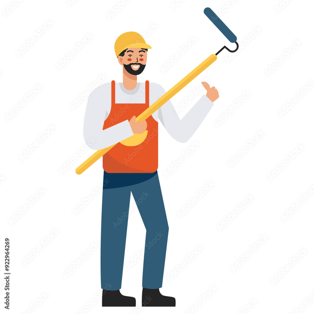 Construction Worker Character Design. Flat Vector Illustration Construction Worker Character Design. Flat Vector Illustration