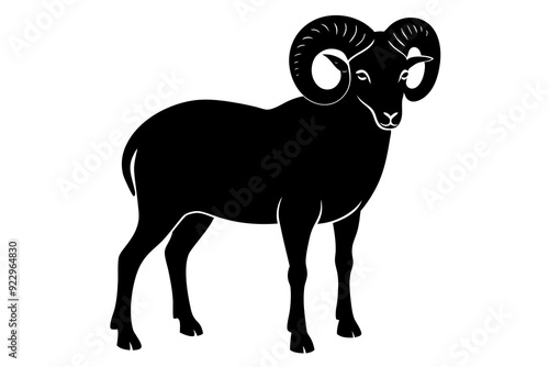 Bighorn sheep, bighorn sheep silhouette vector


