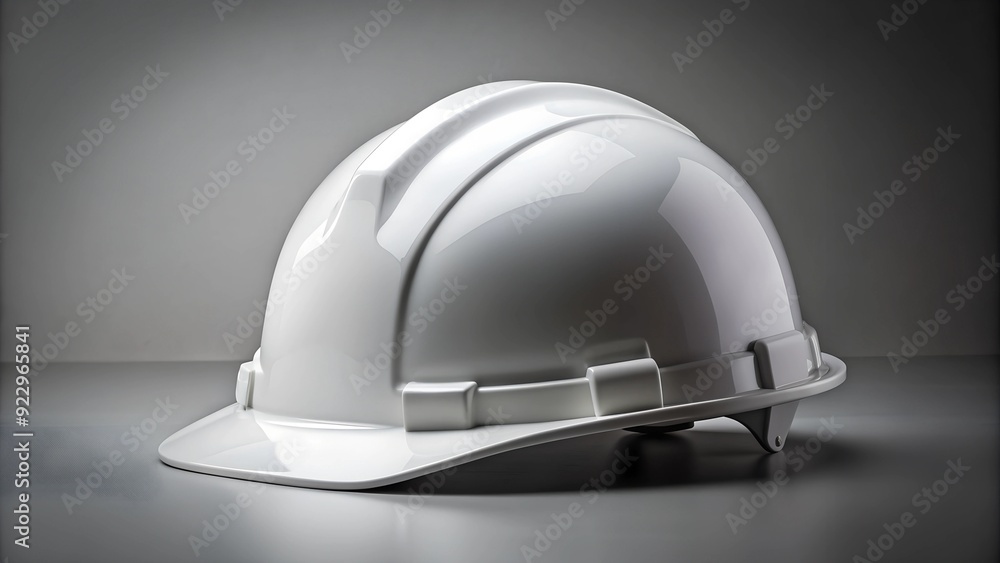 A Minimalist View of a White Hard Hat A Minimalist View of a White Hard Hat
