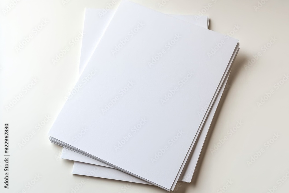 Blank A4 Paper Mockup on Isolated Background created with Generative AI Blank A4 Paper Mockup on Isolated Background created with Generative AI