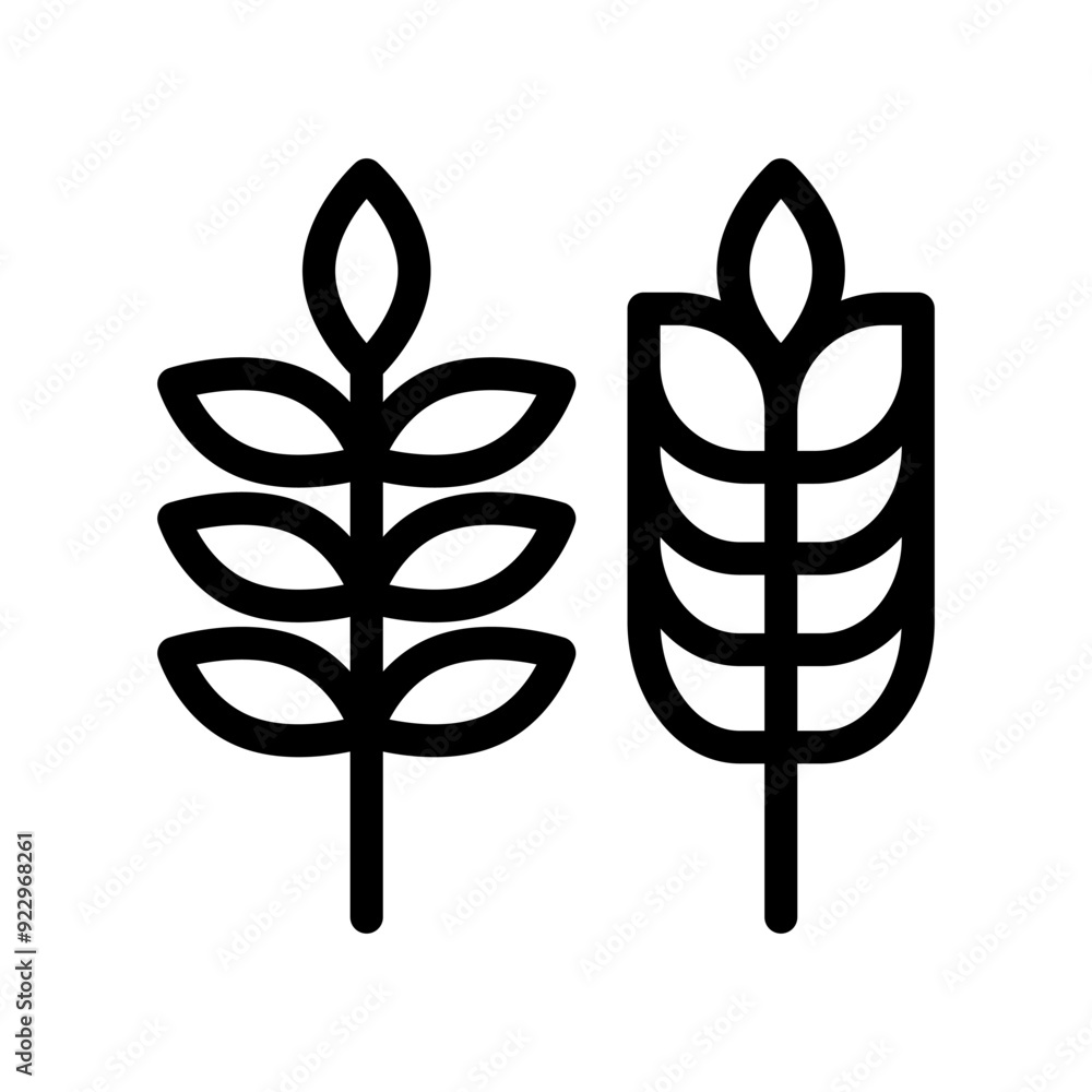 20 wheat line icon illustration vector graphic 20 wheat line icon illustration vector graphic