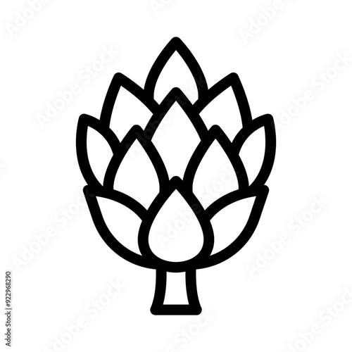 21 artichoke line icon illustration vector graphic