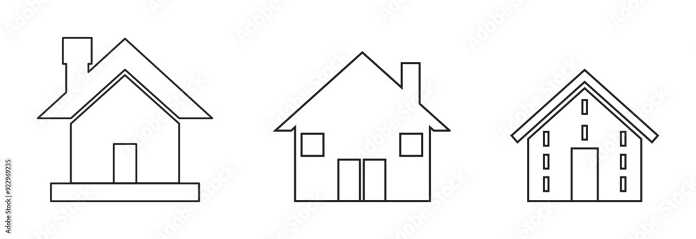 Fototapeta premium home icon for apps and websites, House icon design eps 10