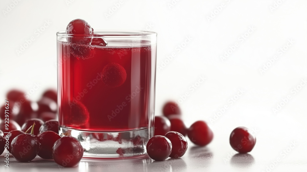 Cherry juice surrounded by cherries Cherry juice surrounded by cherries