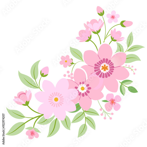 Pink Watercolor Flowers