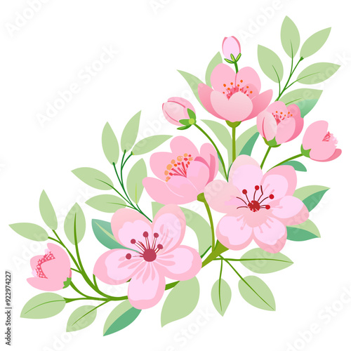 Pink Watercolor Flowers