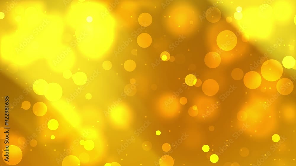 Moving Particles Loop - Yellow Glittering in light rays. Abstract gold glitter and particle on black background. Looped animation with beautiful golden bokeh Moving Particles Loop - Yellow Glittering in light rays. Abstract gold glitter and particle on black background. Looped animation with beautiful golden bokeh