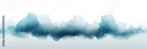 Dreamy Watercolor Sea Mist - Ethereal Marine Atmosphere with Soft Gradients for Decoration, generative Ai