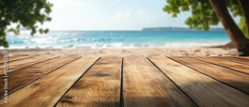 Highpolish wooden table top photo