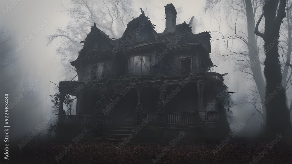 Abandoned Haunted House Generative AI Abandoned Haunted House Generative AI