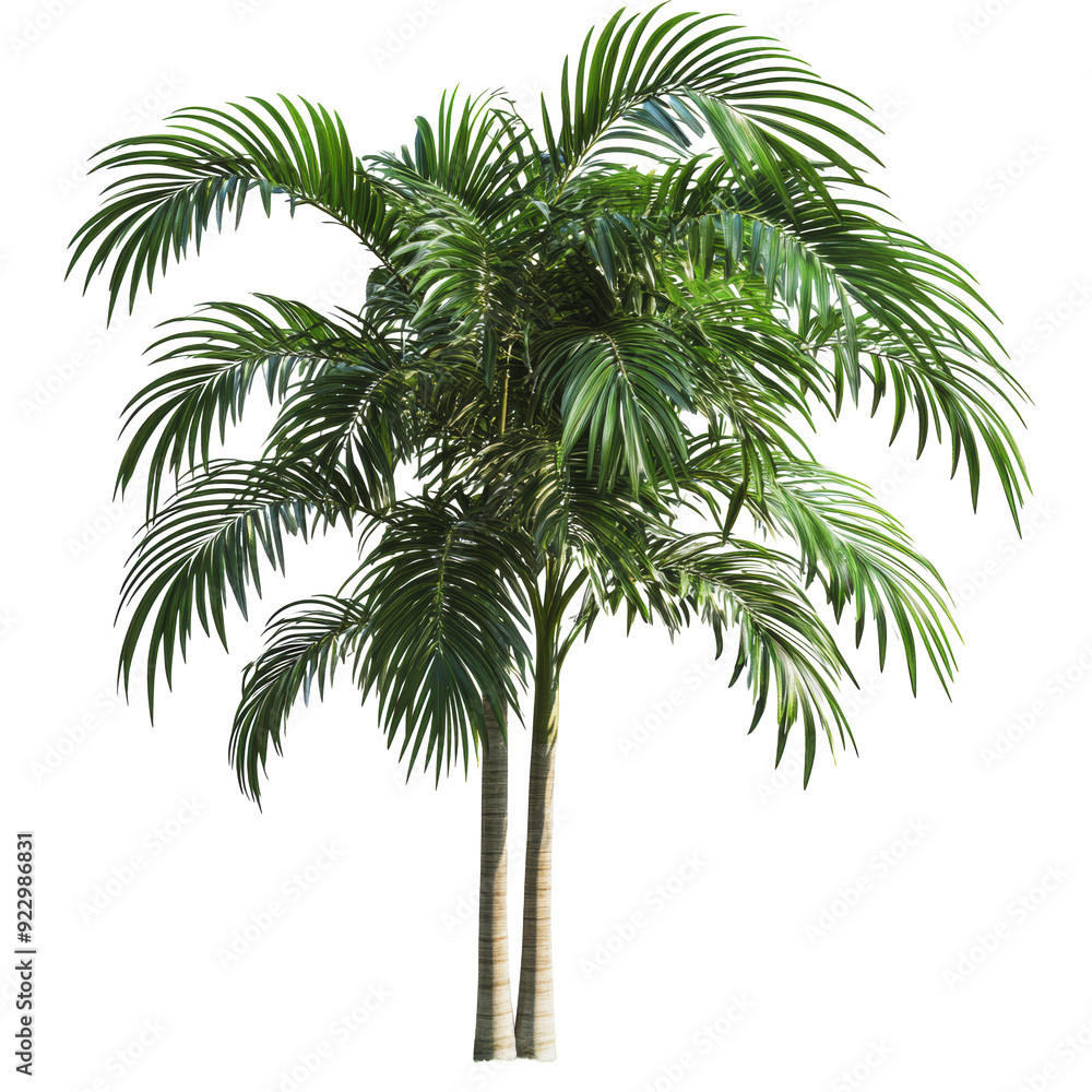 PNG Green palm trees in bright daylight setting