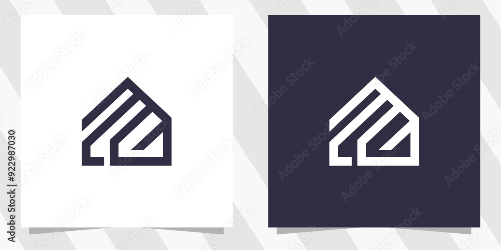 letter mc with home logo design vector letter mc with home logo design vector