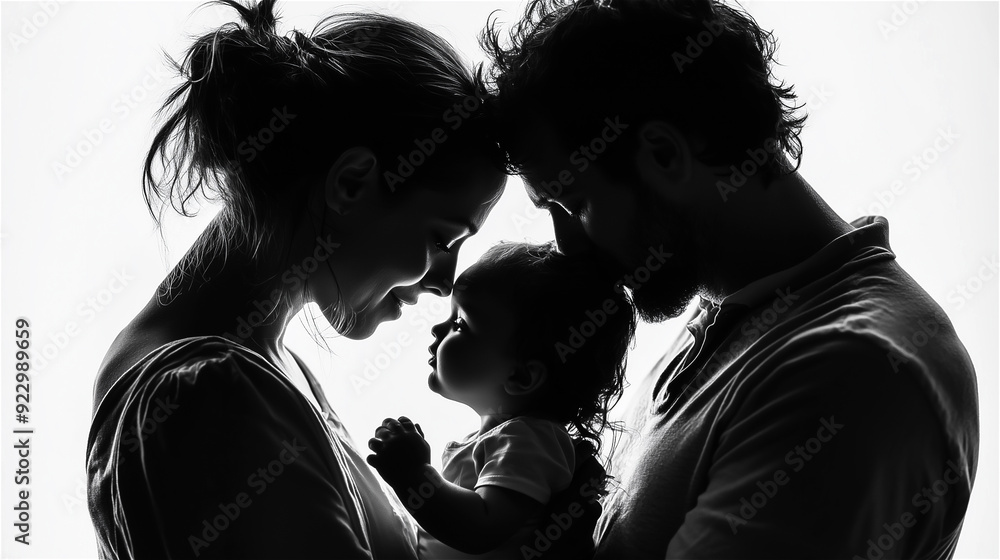 Happy Family Silhouette Happy Family Silhouette