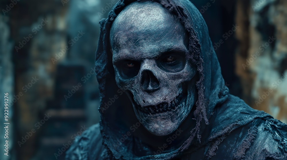 A Terrible Creature In A Mystical Robe. Illustration On The Theme Of Death And Lifestyle, Horror And Mysticism. Generative AI
A Terrible Creature In A Mystical Robe. Illustration On The Theme Of Death And Lifestyle, Horror And Mysticism. Generative AI