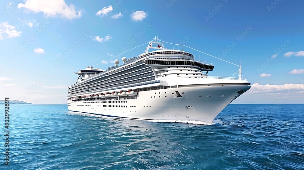 Beautiful huge cruise ship in the sea Beautiful huge cruise ship in the sea