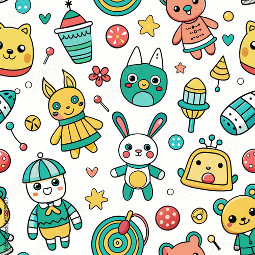 Seamless Pattern Toys
