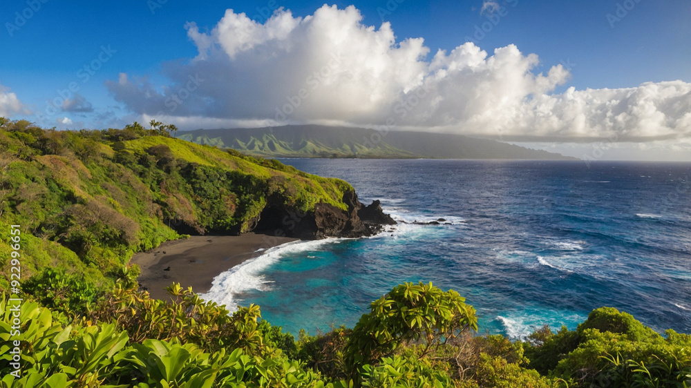 Fototapeta premium Beautiful Road to Hana in Maui, Hawaii
