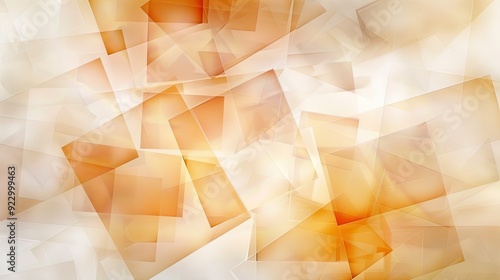 A digital art background featuring an abstract pattern of overlapping, translucent squares in shades of amber and cream.  photo