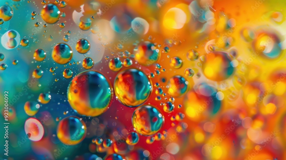 Abstract Colorful Water Droplets Abstract Colorful Water Droplets