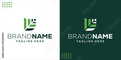 Creative Abstract Leaf L Logo, Design Inspiration, Illustration, Vector