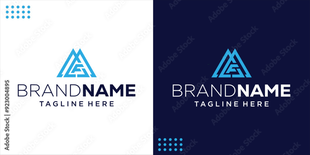 Creative Abstract FM Mountain Logo, Design Inspiration, Illustration, Vector Creative Abstract FM Mountain Logo, Design Inspiration, Illustration, Vector
