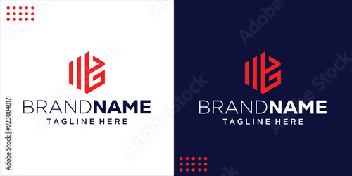 Creative Abstract GP Logo With Barbell, Design Inspiration, Illustration, Vector