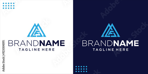 Creative Abstract FM Mountain Logo, Design Inspiration, Illustration, Vector