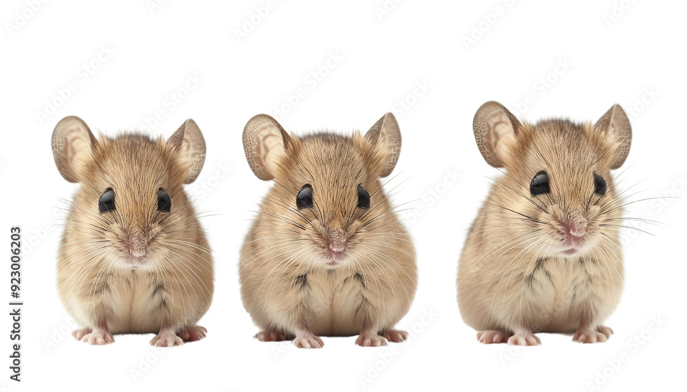 Three adorable mice sitting together, showcasing their cute features and playful demeanor. Perfect for nature and pet themes. Three adorable mice sitting together, showcasing their cute features and playful demeanor. Perfect for nature and pet themes.