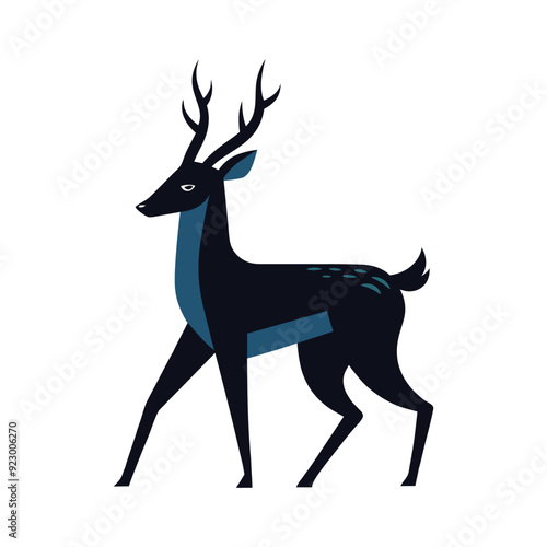 deer silhouette vector illustration