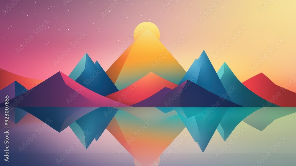 Witness a stunning aurora borealis reflecting in a still mountain lake, captured in vibrant cartoonstyle art. Witness a stunning aurora borealis reflecting in a still mountain lake, captured in vibrant cartoonstyle art.